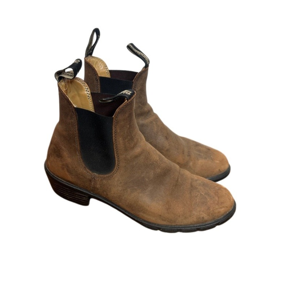 Blundstone Women Series 1673 Chelsea Boots Rustic Brown Leather Heel US 11 UK 8
